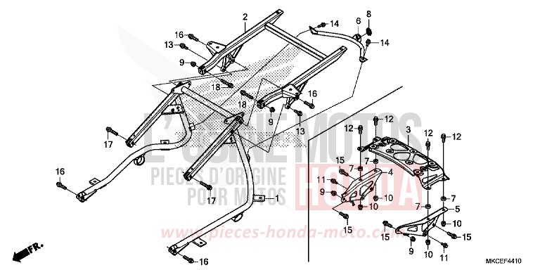 LUGGAGE RACK for Gold Wing CANDY ARDENT RED (R367B) from 2019